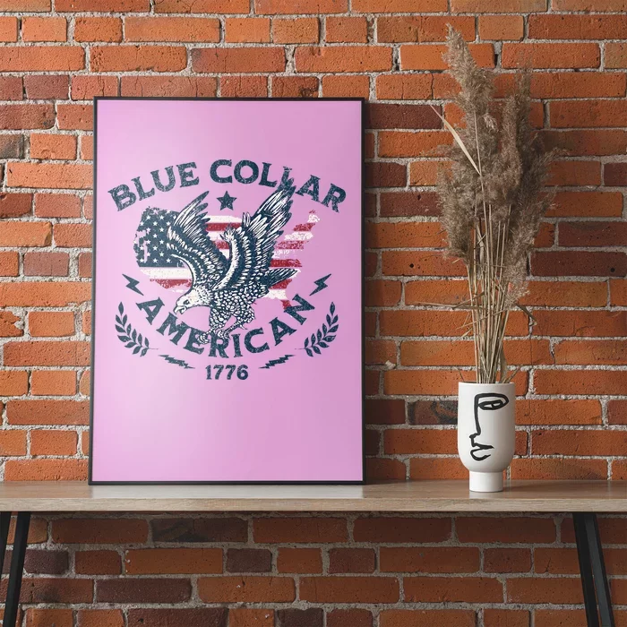 Usa Patriotic Blue Collar American Working Man Poster