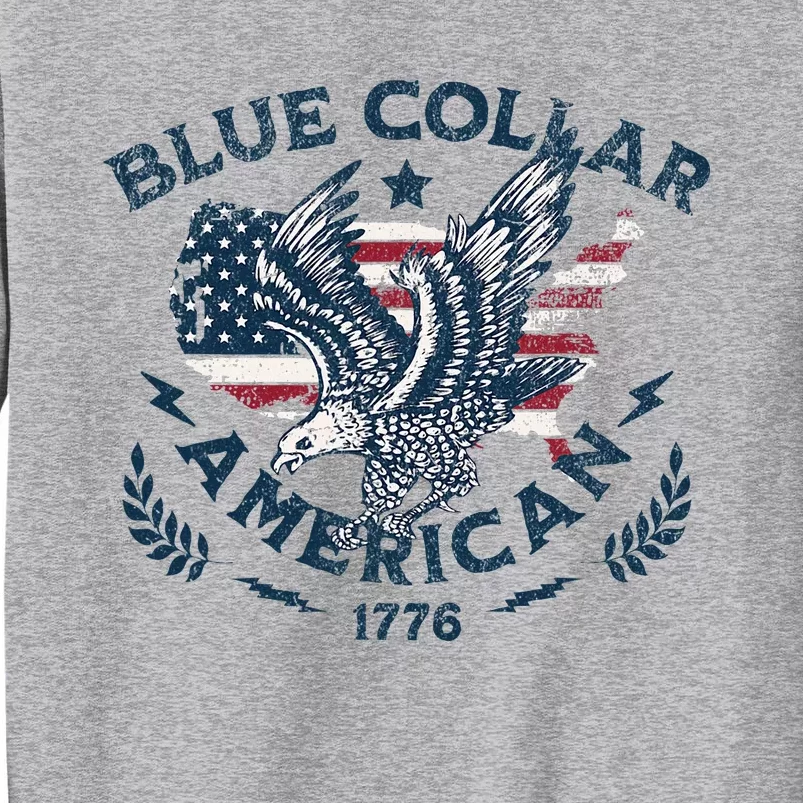 Usa Patriotic Blue Collar American Working Man Sweatshirt