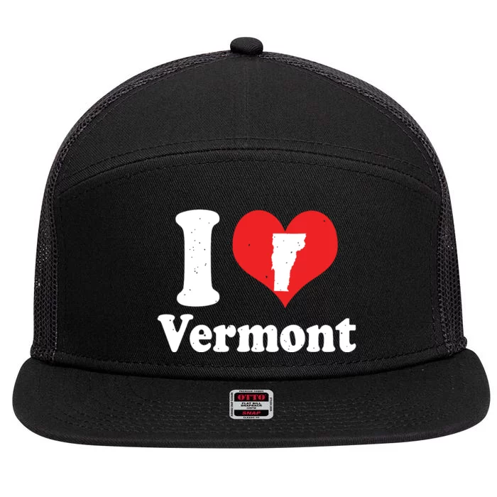 Us Proud Citizen America Love State I Heart Vermont 7 Panel Mesh Trucker Snapback Hat