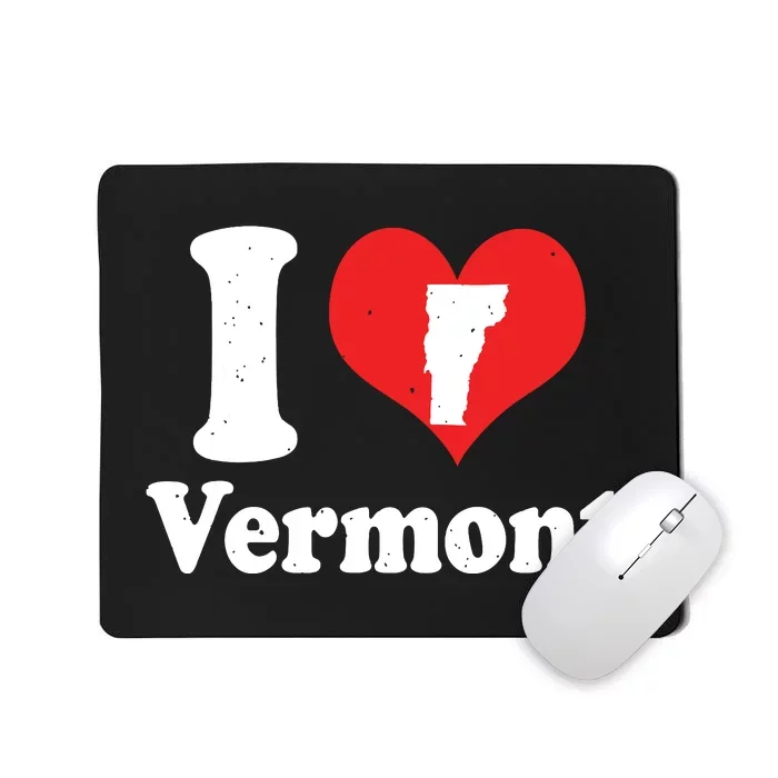 Us Proud Citizen America Love State I Heart Vermont Mousepad