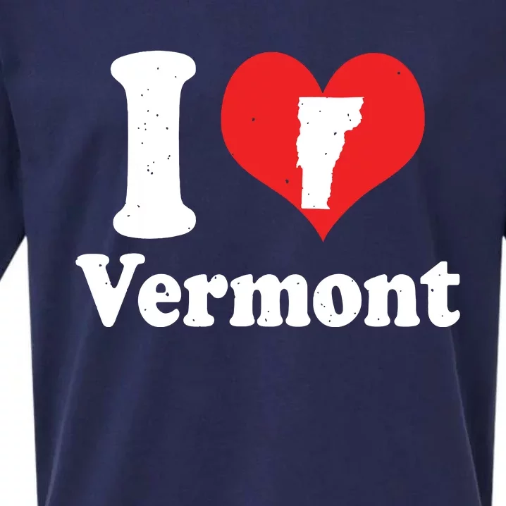 Us Proud Citizen America Love State I Heart Vermont Sueded Cloud Jersey T-Shirt