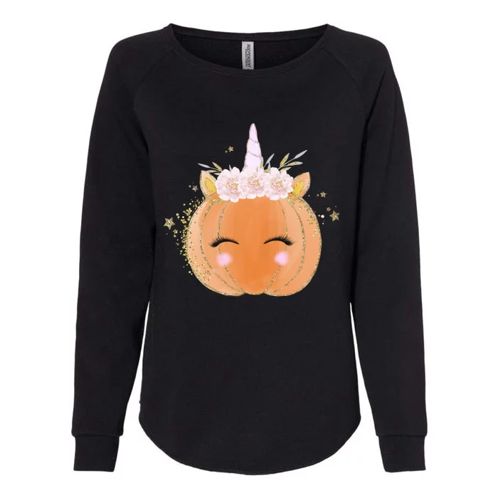 Unicorn Pumpkin Costume Halloween Gift Girls Great Gift Womens California Wash Sweatshirt