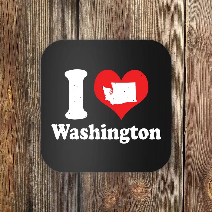 Us Proud Citizen America Love State I Heart Washington Coaster