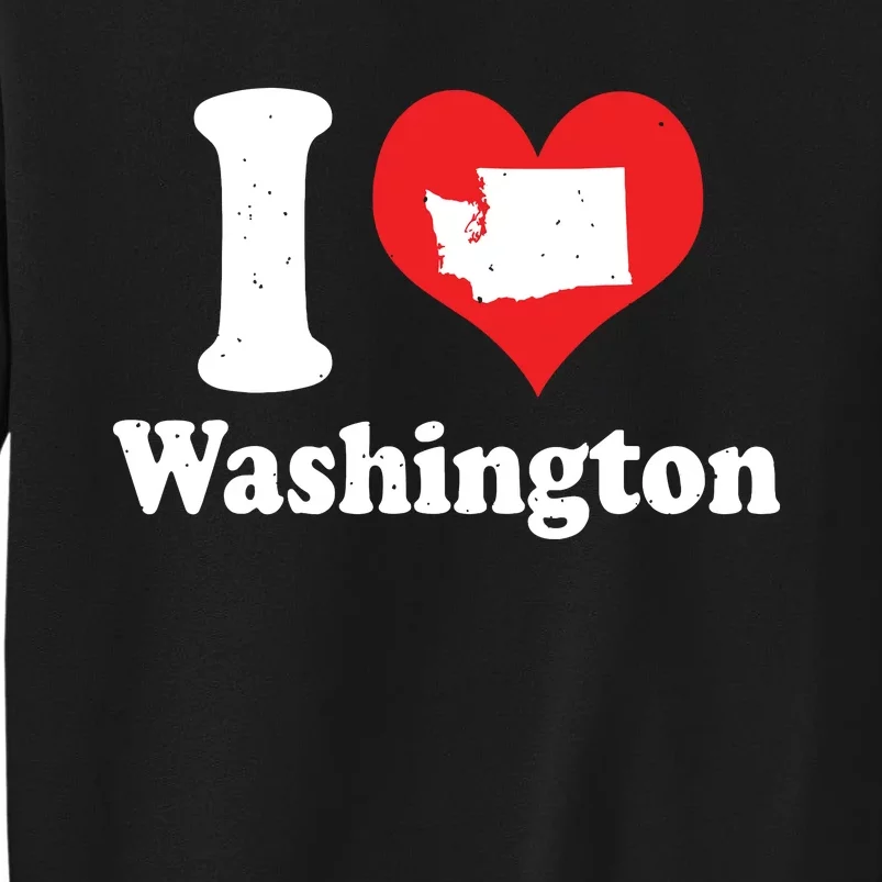 Us Proud Citizen America Love State I Heart Washington Tall Sweatshirt