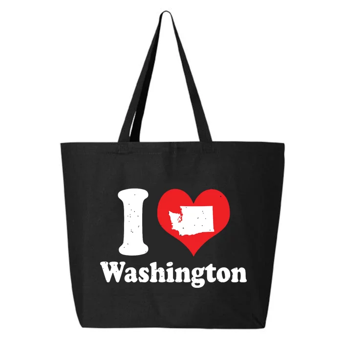 Us Proud Citizen America Love State I Heart Washington 25L Jumbo Tote