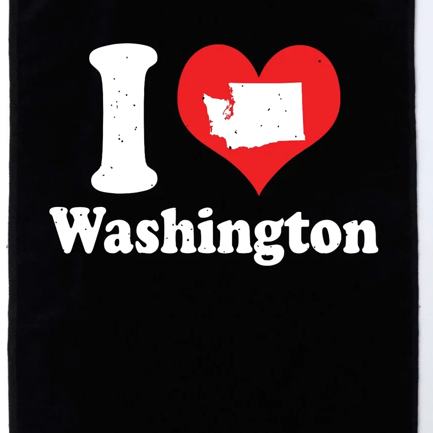 Us Proud Citizen America Love State I Heart Washington Platinum Collection Golf Towel