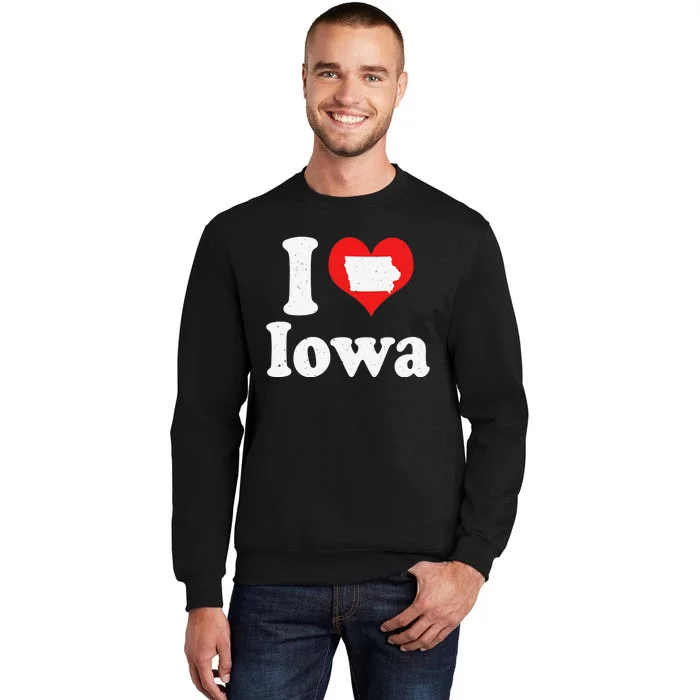 US Proud Citizen America Love State I Heart Iowa Tall Sweatshirt