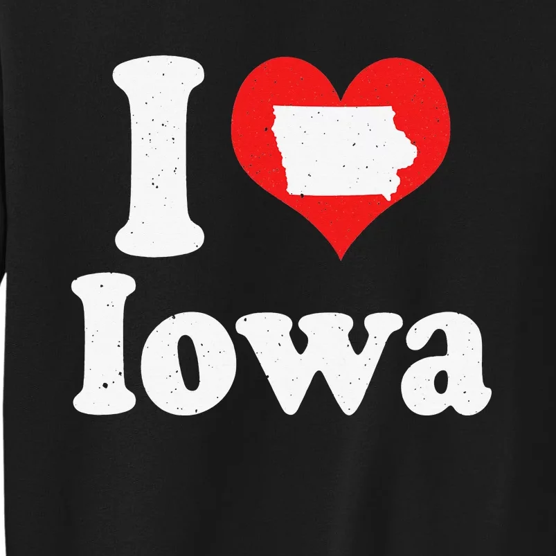 US Proud Citizen America Love State I Heart Iowa Tall Sweatshirt