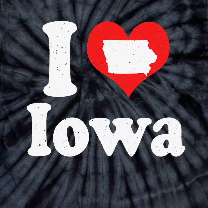 US Proud Citizen America Love State I Heart Iowa Tie-Dye T-Shirt