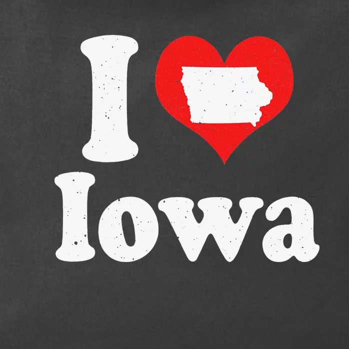 US Proud Citizen America Love State I Heart Iowa Zip Tote Bag