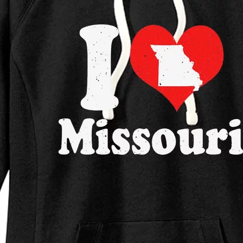 US Proud Citizen America Love State I Heart Missouri Women's Fleece Hoodie