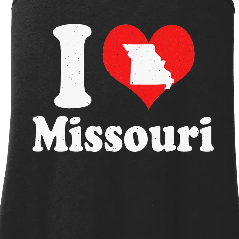 US Proud Citizen America Love State I Heart Missouri Ladies Essential Tank