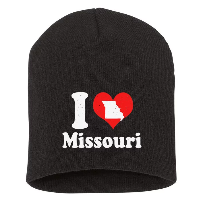 US Proud Citizen America Love State I Heart Missouri Short Acrylic Beanie