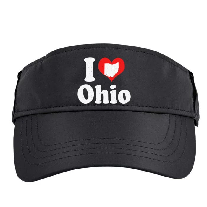 US Proud Citizen America Love State I Heart Ohio Adult Drive Performance Visor