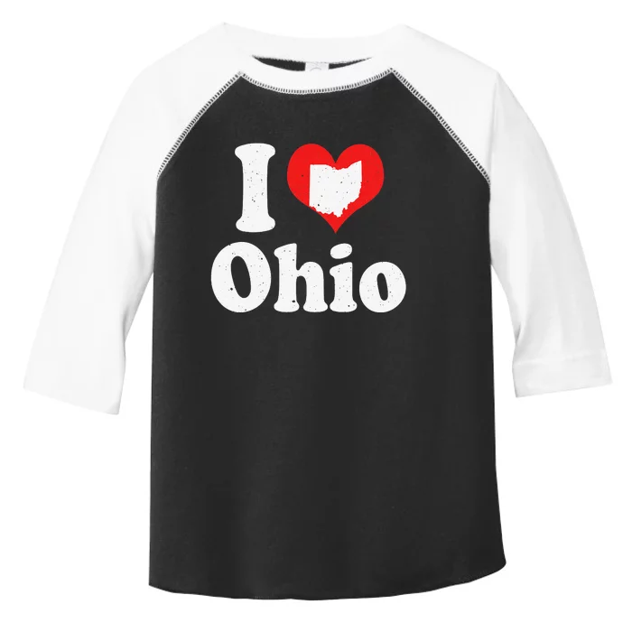 US Proud Citizen America Love State I Heart Ohio Toddler Fine Jersey T-Shirt