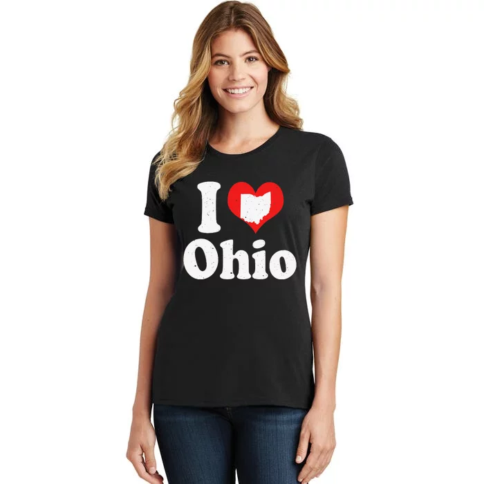 US Proud Citizen America Love State I Heart Ohio Women's T-Shirt