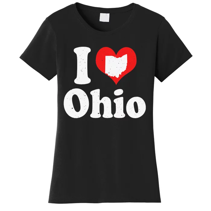 US Proud Citizen America Love State I Heart Ohio Women's T-Shirt