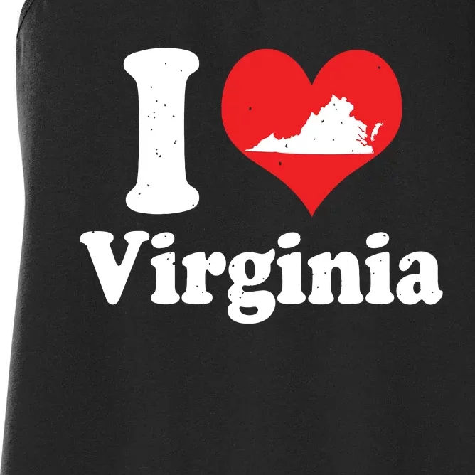 Us Proud Citizen America Love State I Heart Virginia Women's Racerback Tank