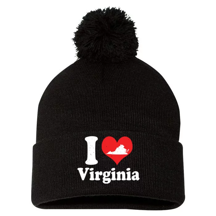 Us Proud Citizen America Love State I Heart Virginia Pom Pom 12in Knit Beanie