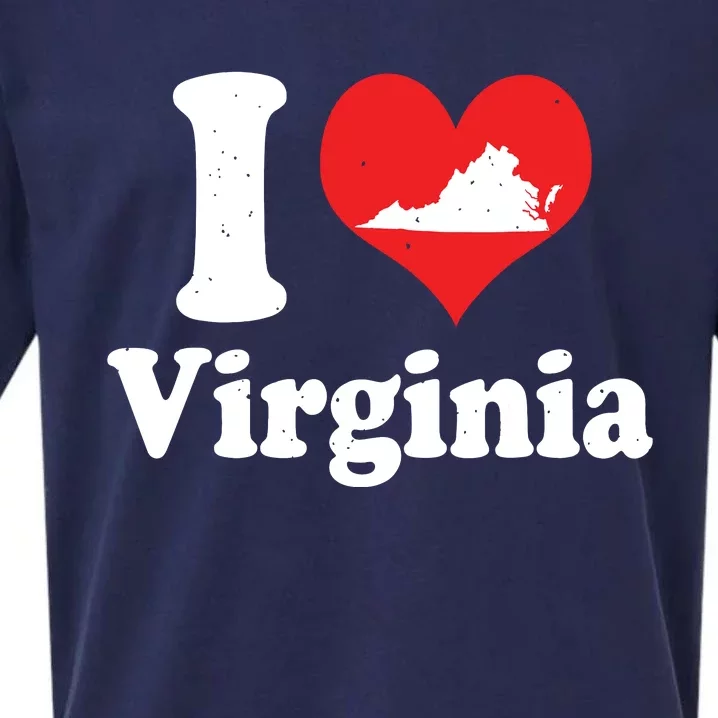 Us Proud Citizen America Love State I Heart Virginia Sueded Cloud Jersey T-Shirt