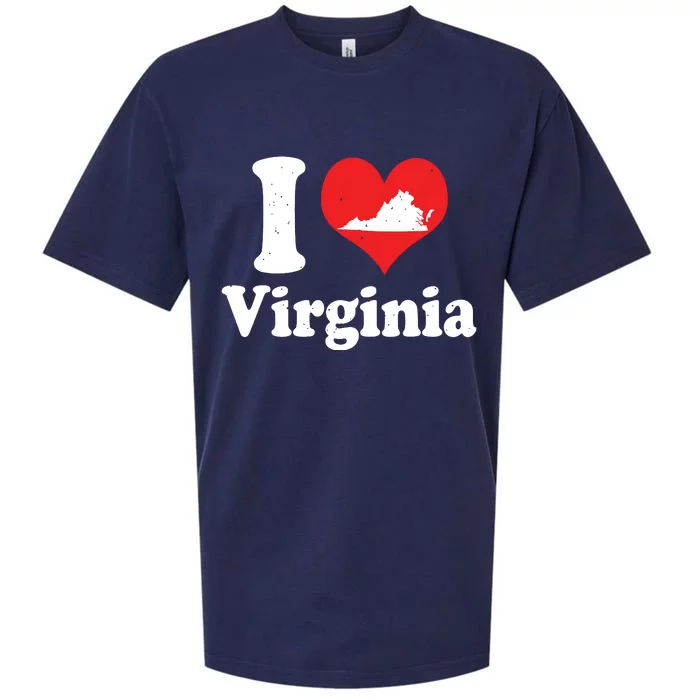 Us Proud Citizen America Love State I Heart Virginia Sueded Cloud Jersey T-Shirt