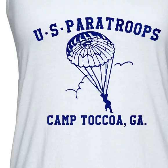 Us Paratrooper Camp Toccoa Ww2 Ladies Essential Flowy Tank