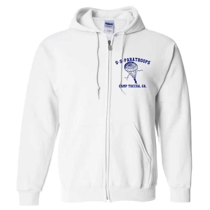 Us Paratrooper Camp Toccoa Ww2 Full Zip Hoodie