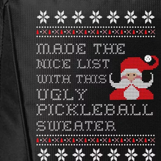 Ugly Pickleball Christmas Sweater Gift City Backpack