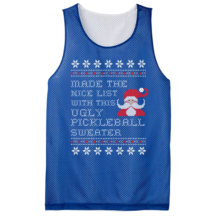 Ugly Pickleball Christmas Sweater Gift Mesh Reversible Basketball Jersey Tank