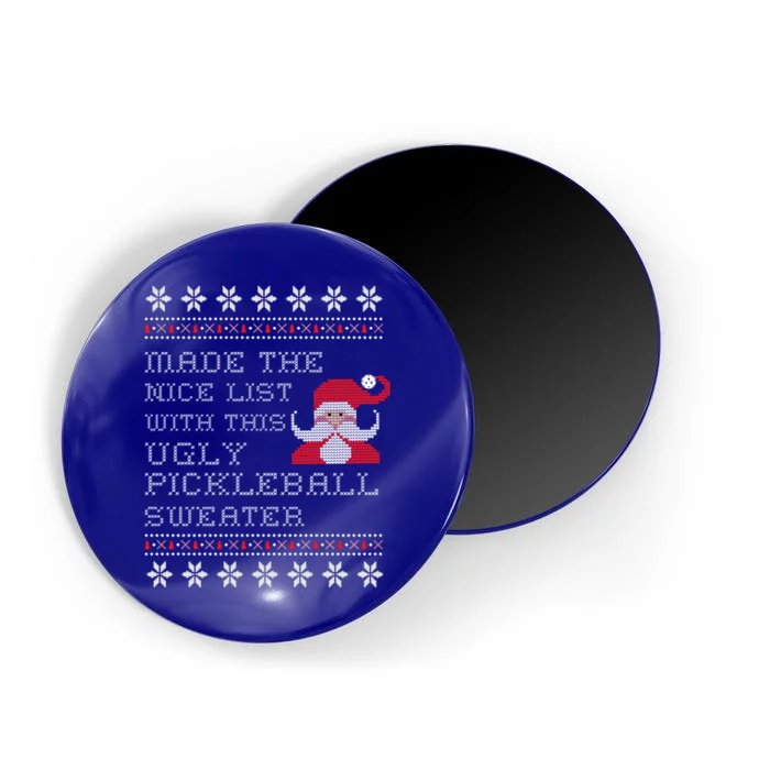 Ugly Pickleball Christmas Sweater Gift Magnet