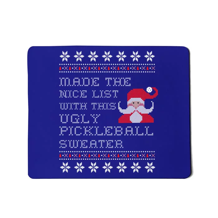 Ugly Pickleball Christmas Sweater Gift Mousepad