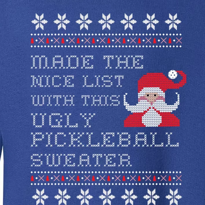 Ugly Pickleball Christmas Sweater Gift Toddler Sweatshirt