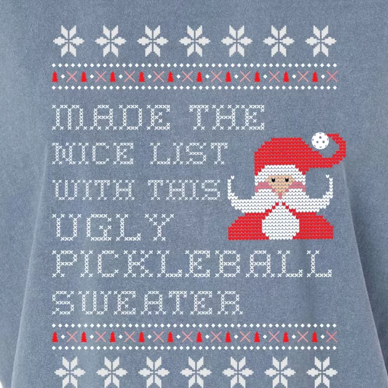 Ugly Pickleball Christmas Sweater Gift Garment-Dyed Women's Muscle Tee