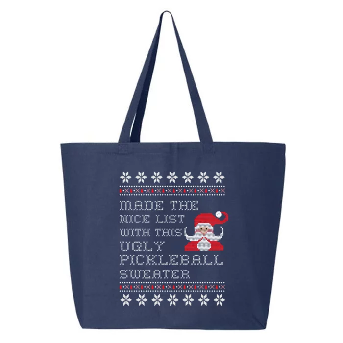 Ugly Pickleball Christmas Sweater Gift 25L Jumbo Tote