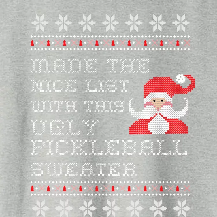 Ugly Pickleball Christmas Sweater Gift Women's Crop Top Tee