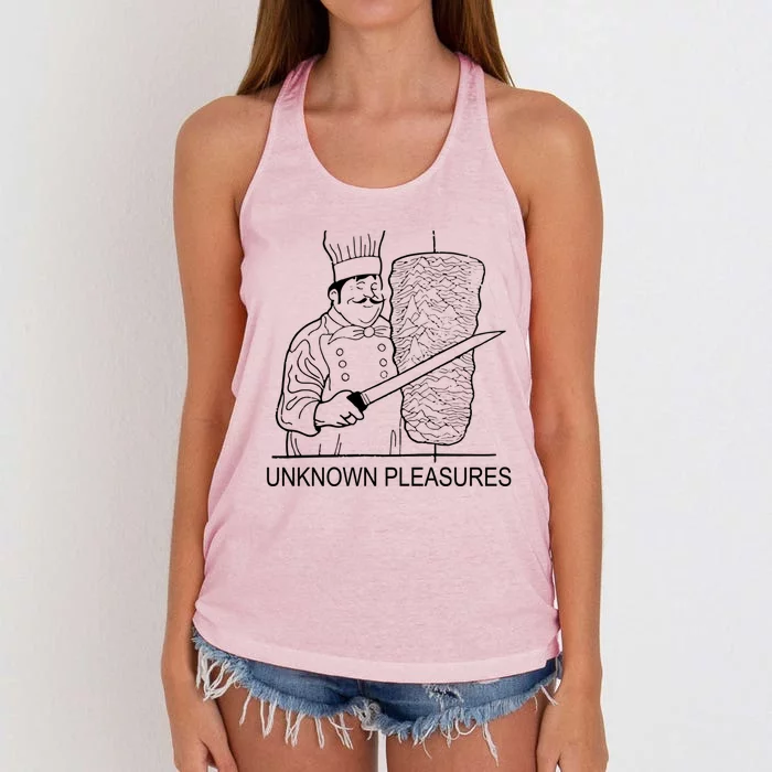 Unknown Pleasures Doner Kebab Funny Funny Gift Women's Knotted Racerback Tank