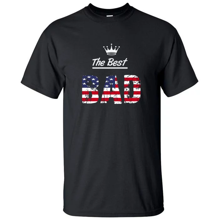 Usa Patriotic Dad Day American Flag Tall T-Shirt