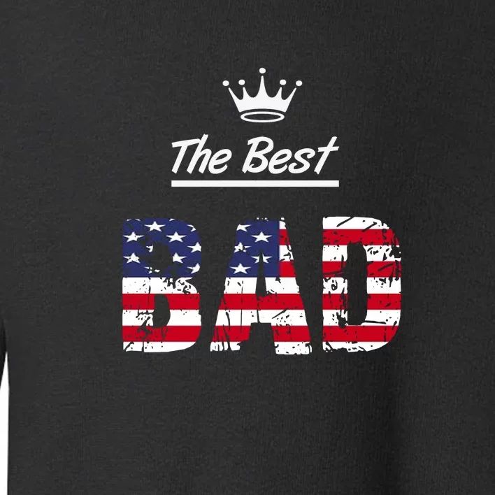 Usa Patriotic Dad Day American Flag Toddler Sweatshirt