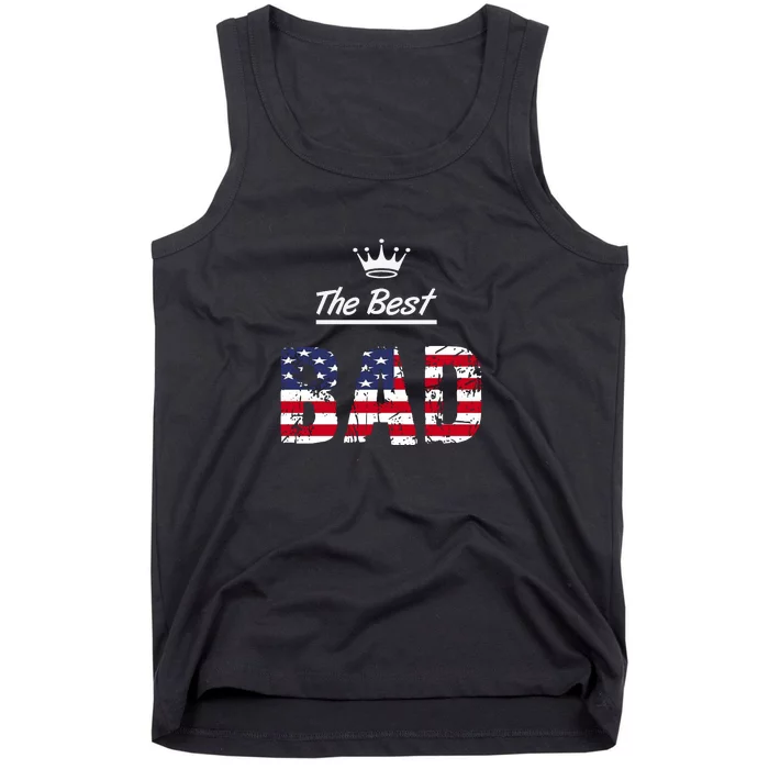 Usa Patriotic Dad Day American Flag Tank Top