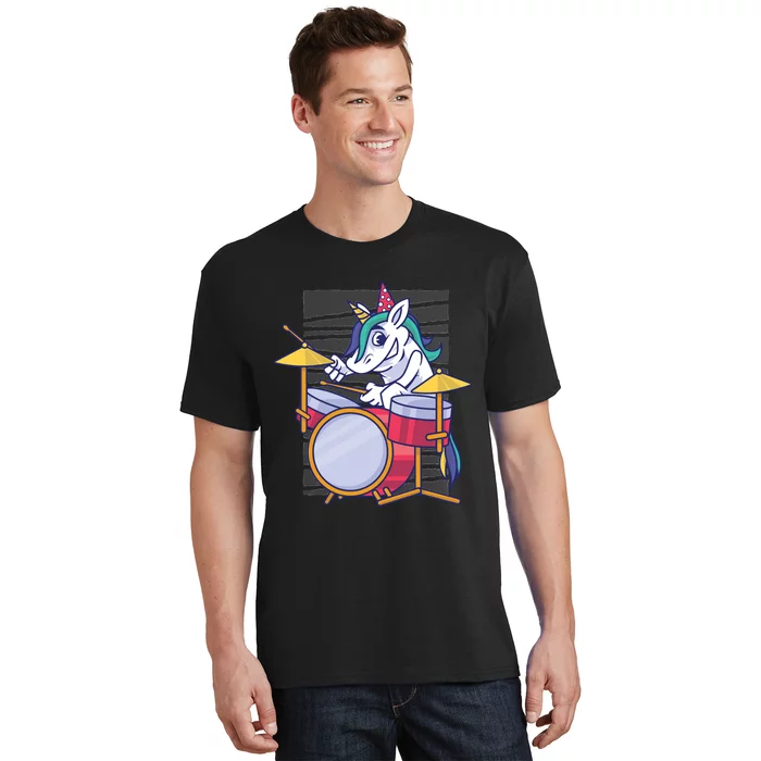 Unicorn Playing Drum T-Shirt