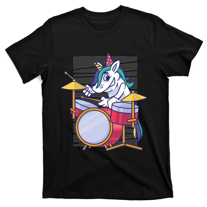 Unicorn Playing Drum T-Shirt