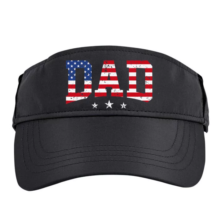 USA Patriotic Dad Father's Day American Flag 4th Of July Dad Adult Drive Performance Visor