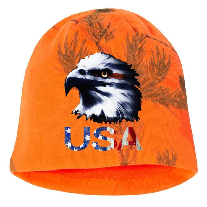 USA Patriotic Eagle Head 4th Of July Independence Day Kati - Camo Knit Beanie