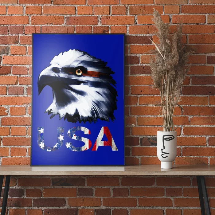 USA Patriotic Eagle Head 4th Of July Independence Day Poster