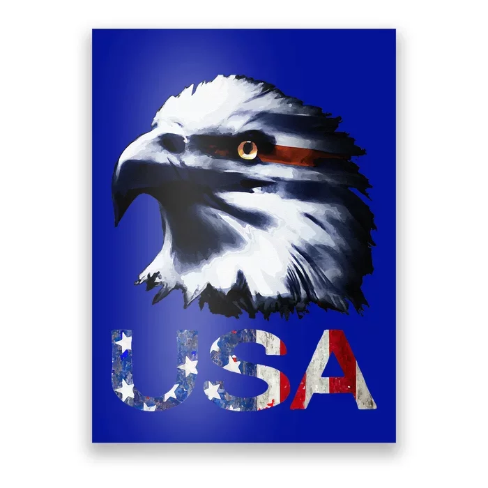 USA Patriotic Eagle Head 4th Of July Independence Day Poster