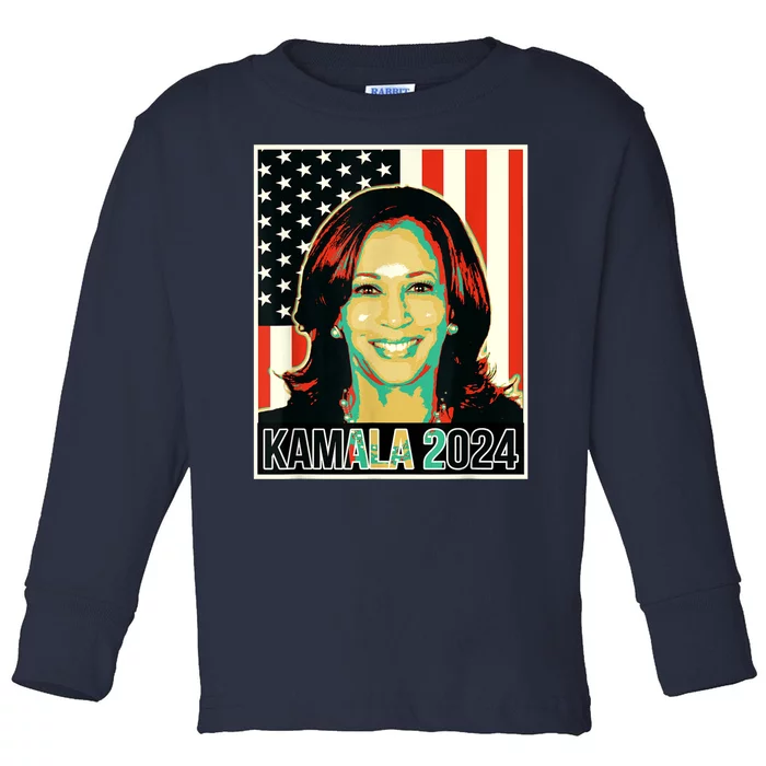 Us President Election Kamala 2024 Toddler Long Sleeve Shirt