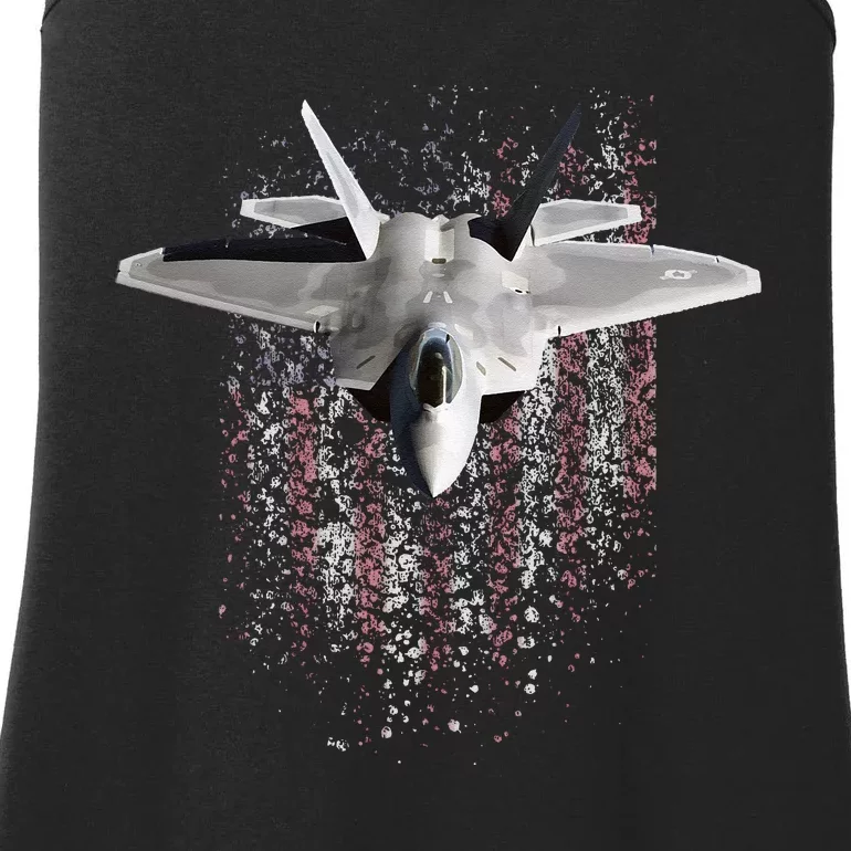 USA Patriotic Fighter Jet American Flag Design For Patriots Ladies Essential Tank