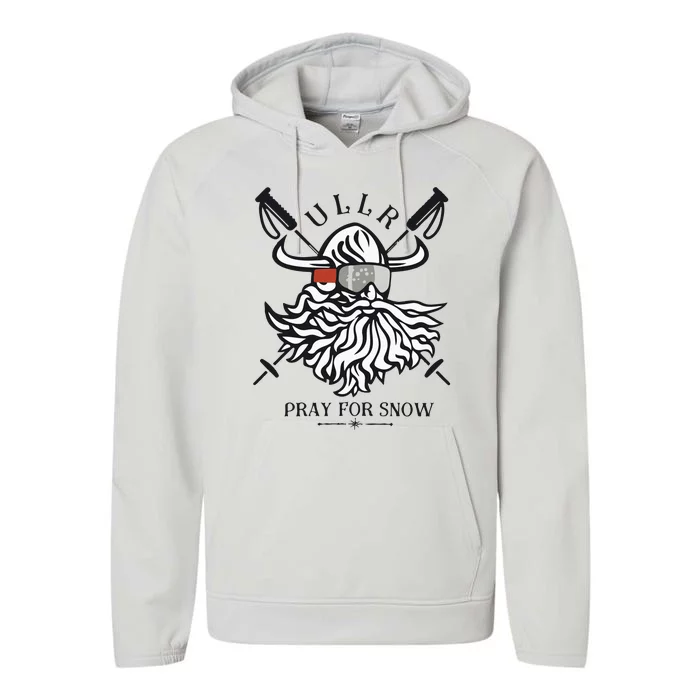 Ullr Pray For Snow Winter Is Coming Bring On The Snow Performance Fleece Hoodie