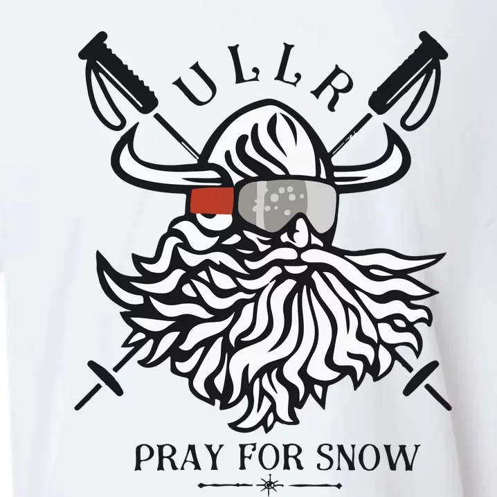 Ullr Pray For Snow Winter Is Coming Bring On The Snow Sueded Cloud Jersey T-Shirt