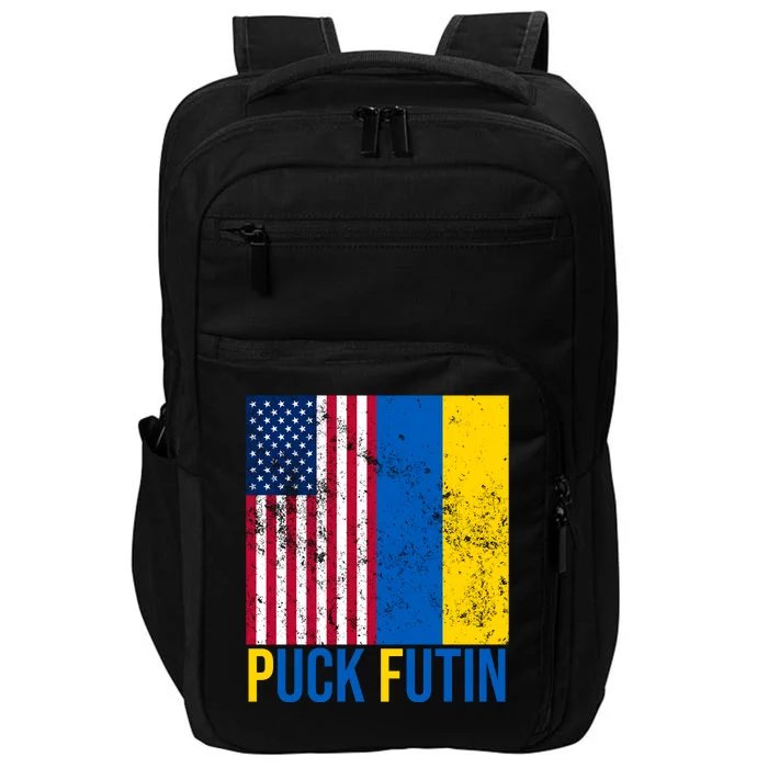 Ukraine Puck Futin USA Flag Impact Tech Backpack